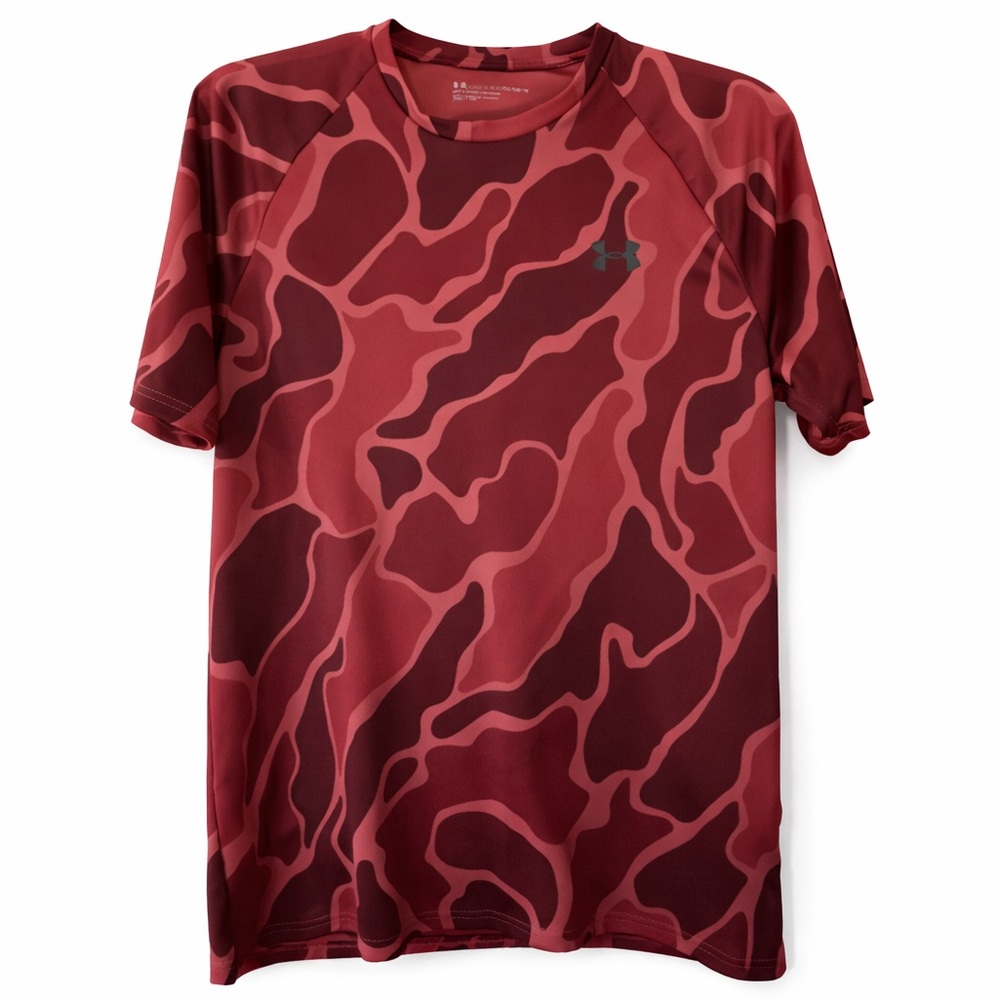 Under Armour Performance Tee Shirt burgundy camo Size M